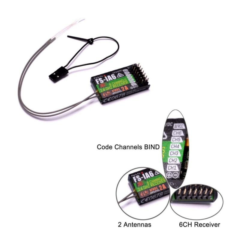Drone Battery Plate - Flysky FS-IA6 Ontvanger 6CH Dubbele Antenne