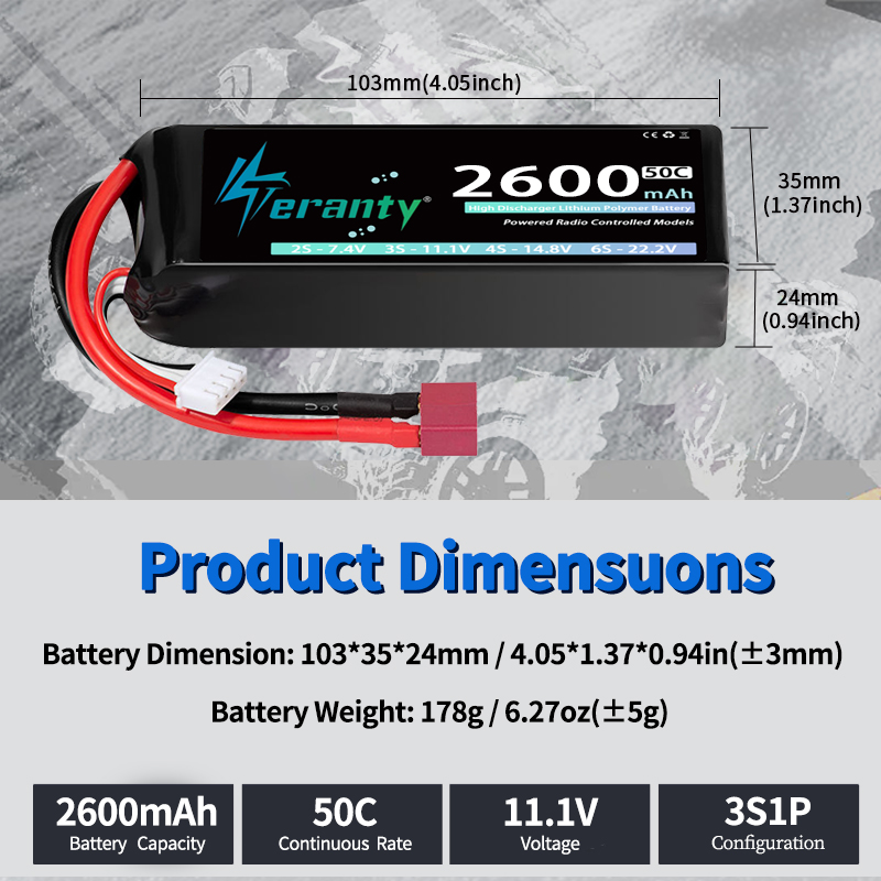 TERANTY 3S 2200/2400/2600mAh L - Drone Battery Plate recensie en prijs