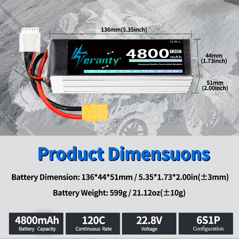 TERANTY 6S 4800mAh Lipo Batter - Drone Battery Plate recensie en prijs